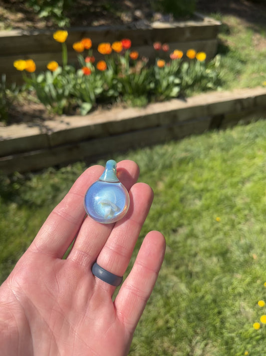 Mushroom Pendant in Aquamania