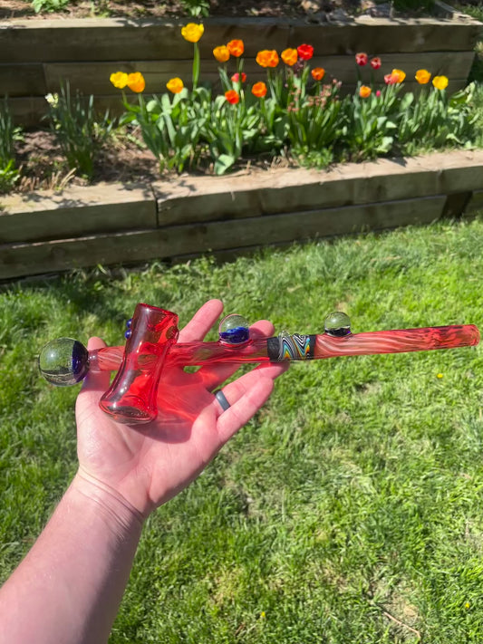 Ceremonial Long Sidecar #8 in Pomegranate Red